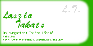 laszlo takats business card
