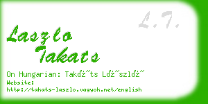 laszlo takats business card